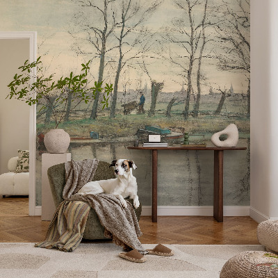 Fotomurale effetto 3D Paesaggio invernale