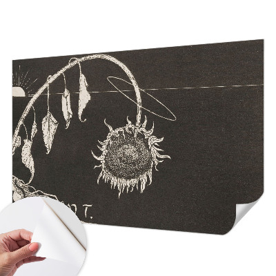 Carta da parati effetto profondità Girasole nostalgico