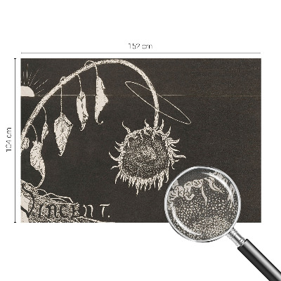 Carta da parati effetto profondità Girasole nostalgico