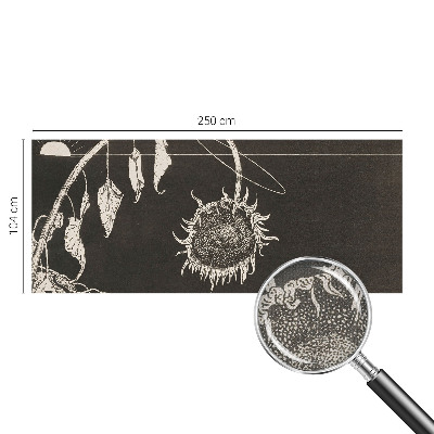 Carta da parati effetto profondità Girasole nostalgico