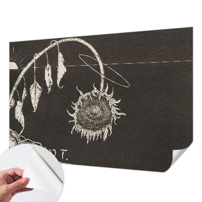 Carta da parati effetto profondità Girasole nostalgico