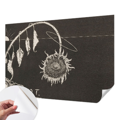 Carta da parati effetto profondità Girasole nostalgico