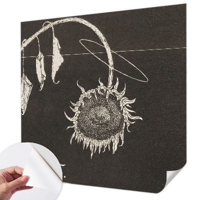 Carta da parati effetto profondità Girasole nostalgico