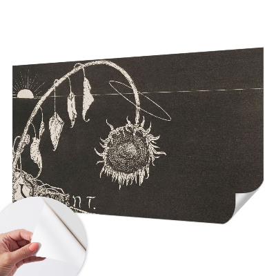 Carta da parati effetto profondità Girasole nostalgico