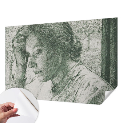 Carta da parati panoramica effetto 3D Donna riflessiva