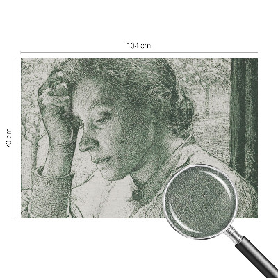 Carta da parati panoramica effetto 3D Donna riflessiva