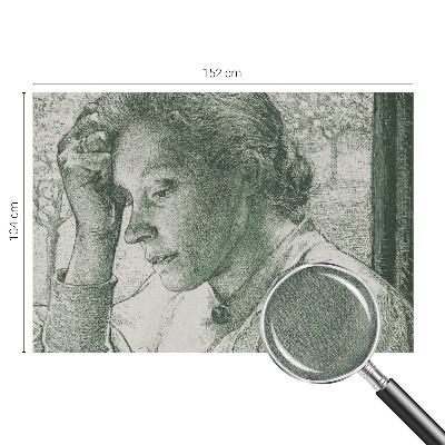 Carta da parati panoramica effetto 3D Donna riflessiva