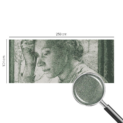 Carta da parati panoramica effetto 3D Donna riflessiva