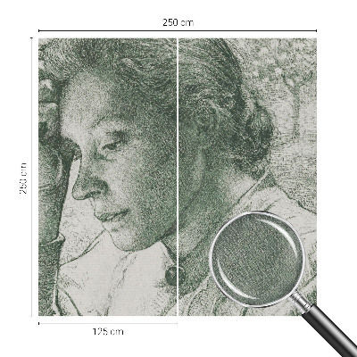 Carta da parati panoramica effetto 3D Donna riflessiva