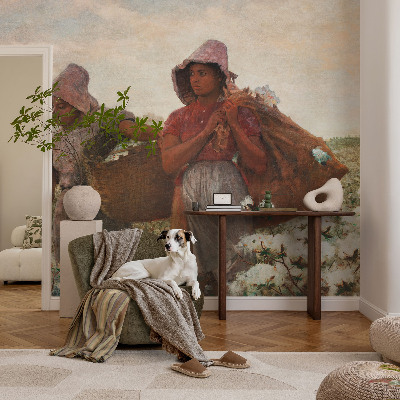 Carta da parati per cameretta Lavorare sul campo