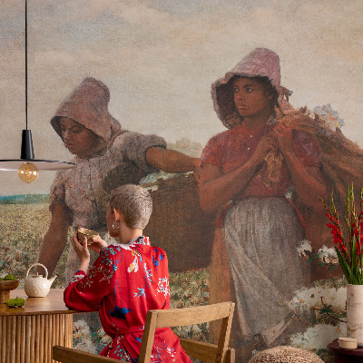 Carta da parati per cameretta Lavorare sul campo