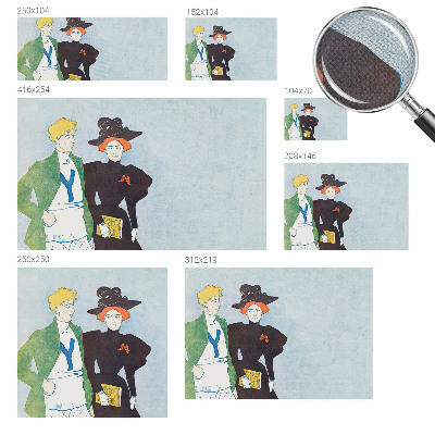 Carta da parati effetto profondità Stile retrò