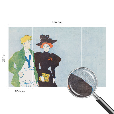 Carta da parati effetto profondità Stile retrò