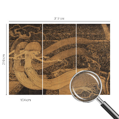 Carta da parati effetto profondità Personaggi surreali