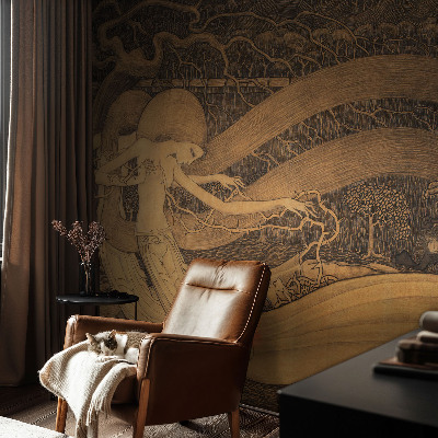 Carta da parati effetto profondità Personaggi surreali