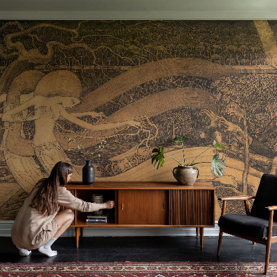 Carta da parati effetto profondità Personaggi surreali