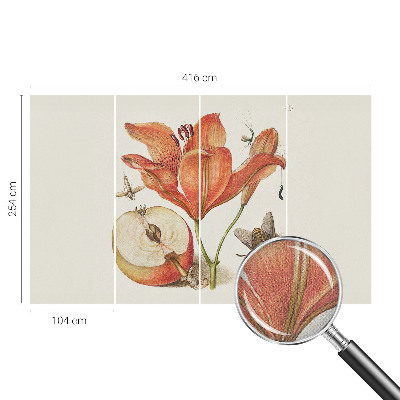 Carta da parati adesiva Illustrazione botanica