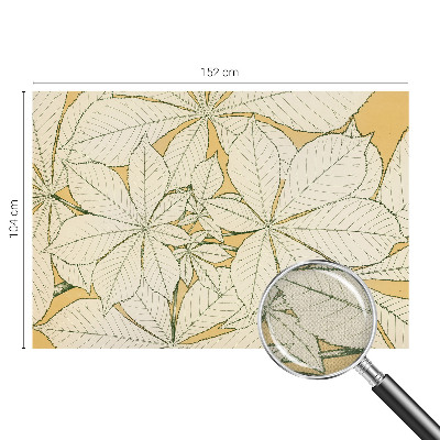 Carta da parati panoramica effetto 3D Foglie di castagno