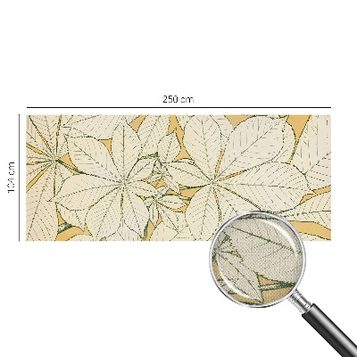 Carta da parati panoramica effetto 3D Foglie di castagno