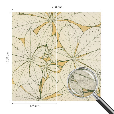 Carta da parati panoramica effetto 3D Foglie di castagno