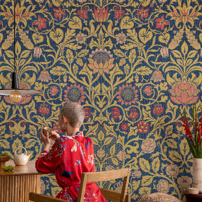 Carta da parati effetto profondità Motivo floreale