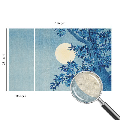 Carta da parati cameretta Luna dei Fiori