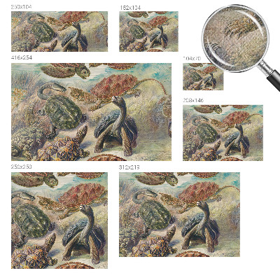 Fotomurale effetto 3D Fauna delle tartarughe