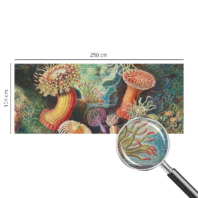 Carta da parati panoramica effetto 3D Anemoni di mare