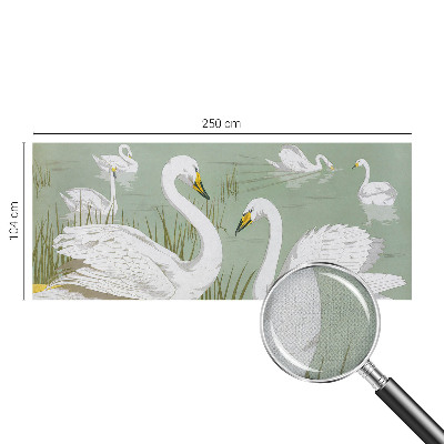 Carta da parati effetto profondità Il lago dei cigni
