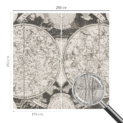 Carta da parati per cameretta Mappa stellare
