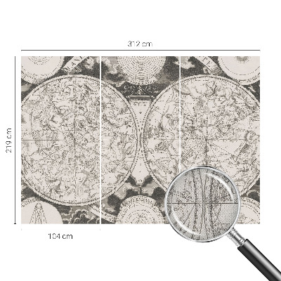 Carta da parati per cameretta Mappa stellare