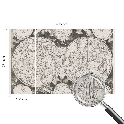 Carta da parati per cameretta Mappa stellare