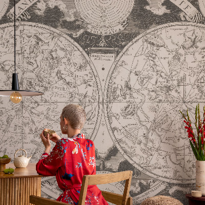 Carta da parati per cameretta Mappa stellare