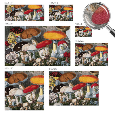 Fotomurale 3D Funghi botanici
