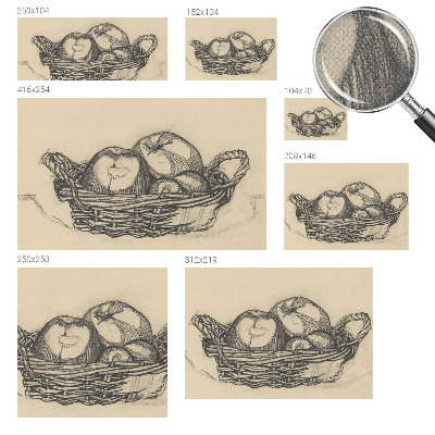 Carta da parati 3D Cesto di frutta