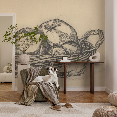 Carta da parati 3D Cesto di frutta