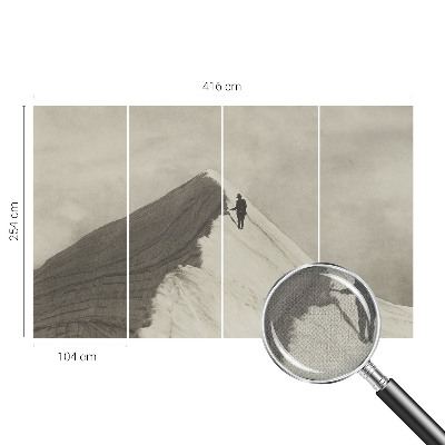 Carta da parati panoramica effetto 3D Scalatore solitario