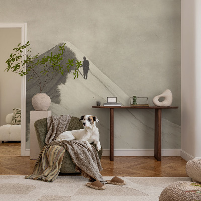 Carta da parati panoramica effetto 3D Scalatore solitario