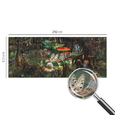 Carta da parati per cameretta Foresta incantata