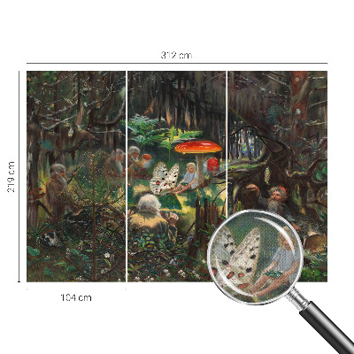 Carta da parati per cameretta Foresta incantata