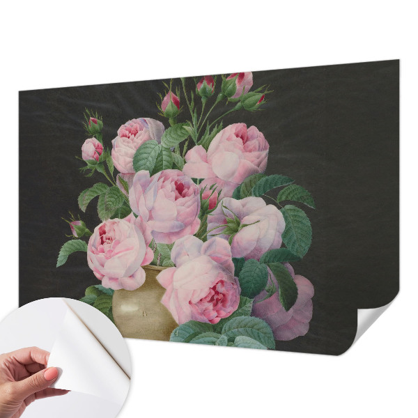 Carta da parati panoramica effetto 3D Eleganza floreale