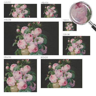 Carta da parati panoramica effetto 3D Eleganza floreale