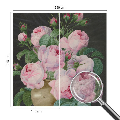 Carta da parati panoramica effetto 3D Eleganza floreale