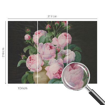 Carta da parati panoramica effetto 3D Eleganza floreale