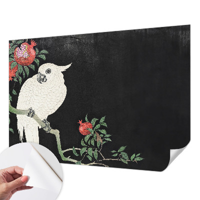 Carta da parati 3D Pappagallo melograno