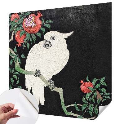 Carta da parati 3D Pappagallo melograno