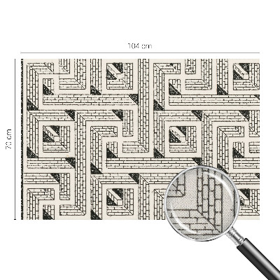 Fotomurale effetto 3D Labirinto di mattoni