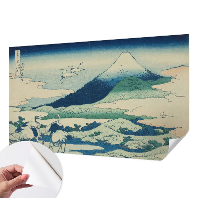 Carta da parati cameretta Gru e montagne