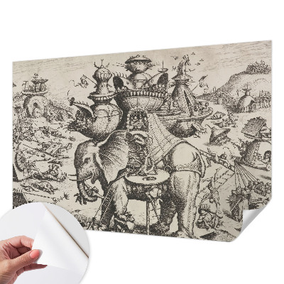 Carta da parati per cameretta Una battaglia grottesca