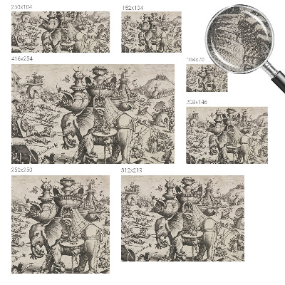 Carta da parati per cameretta Una battaglia grottesca